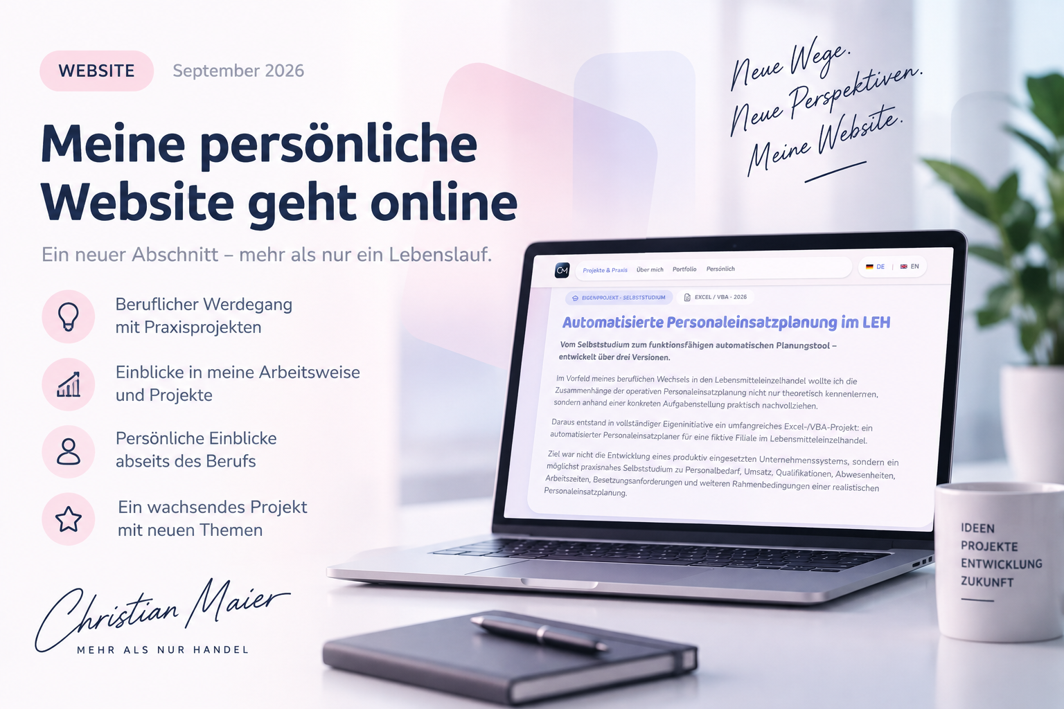 Meine persönliche Website geht online
