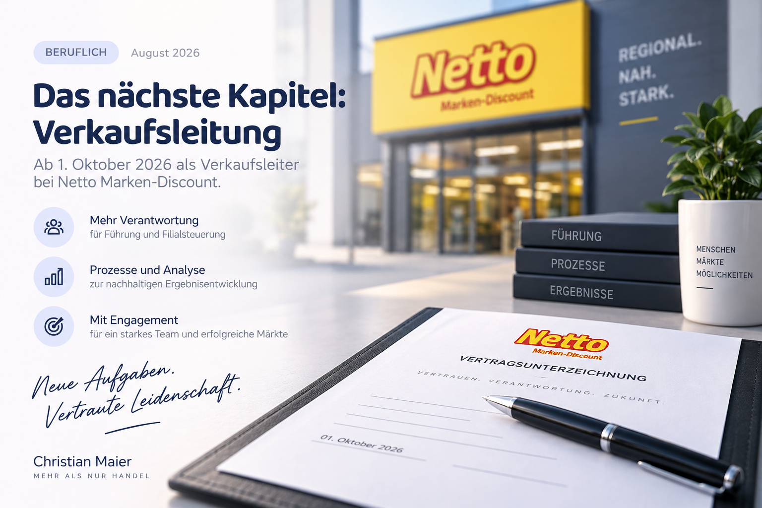 Das nächste Kapitel: Verkaufsleitung